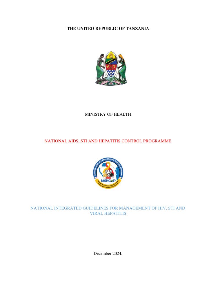 Front page of the HIV, STI and viral hepatitis management guidelines