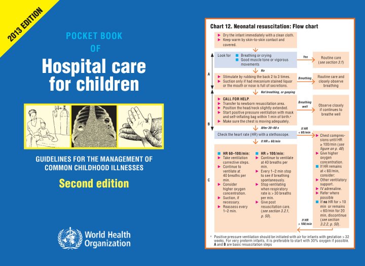 Front page of the WHO Pocket Book of Hospital Care for Children, 2013 edition